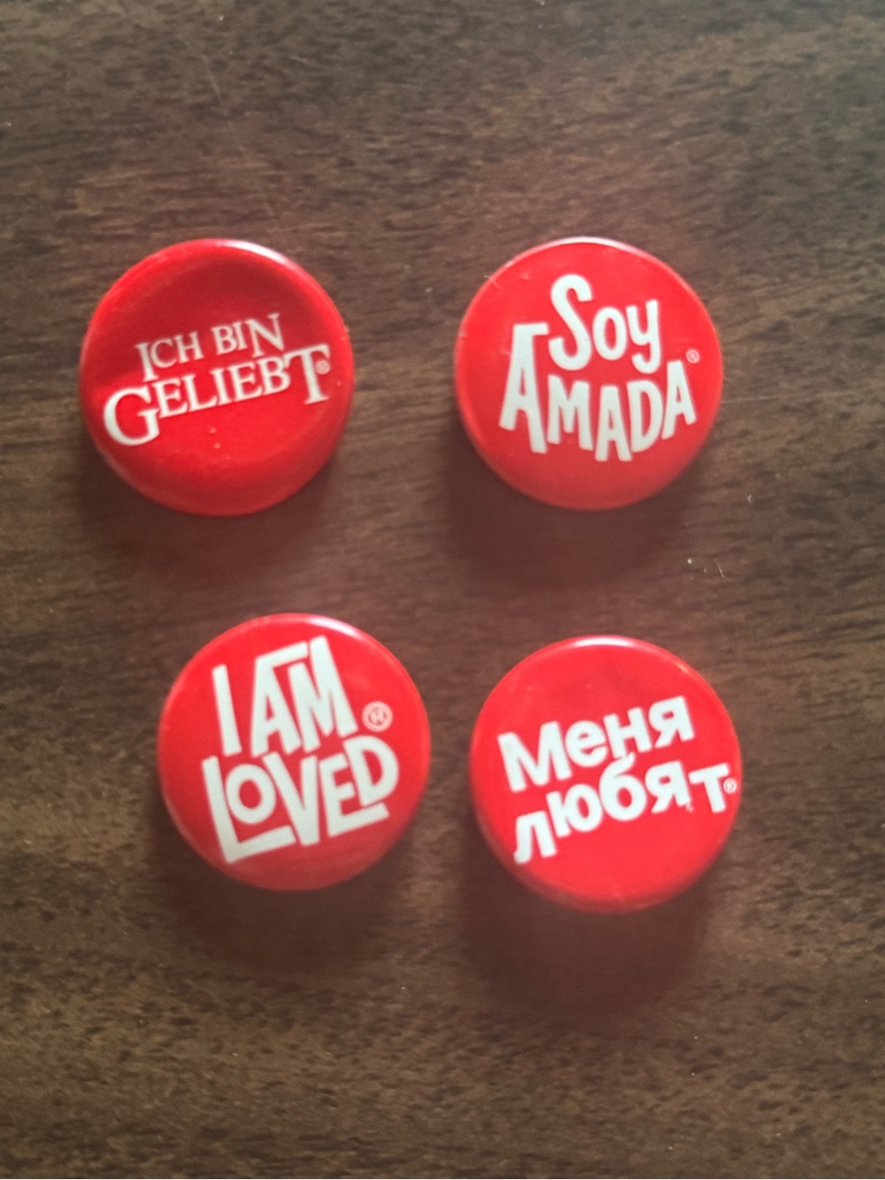 Helzberg Diamonds I Am Loved Pins In English, German Spanish Russian Vintage